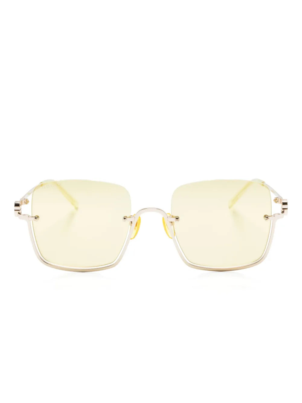 square mirrored-lense sunglasses