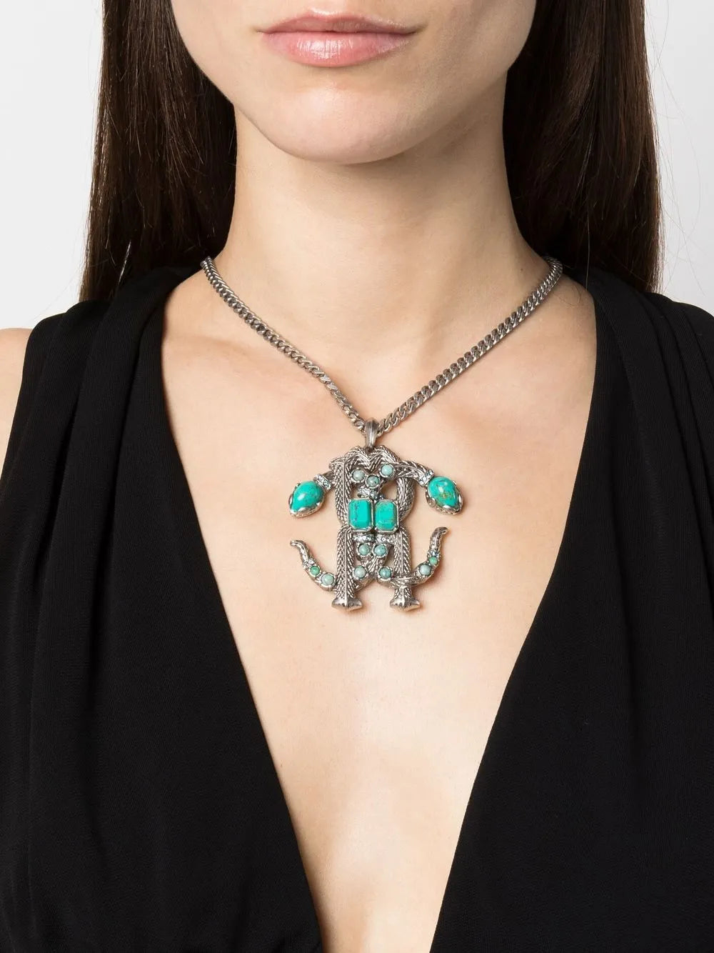 Mirror Snake pendant necklace