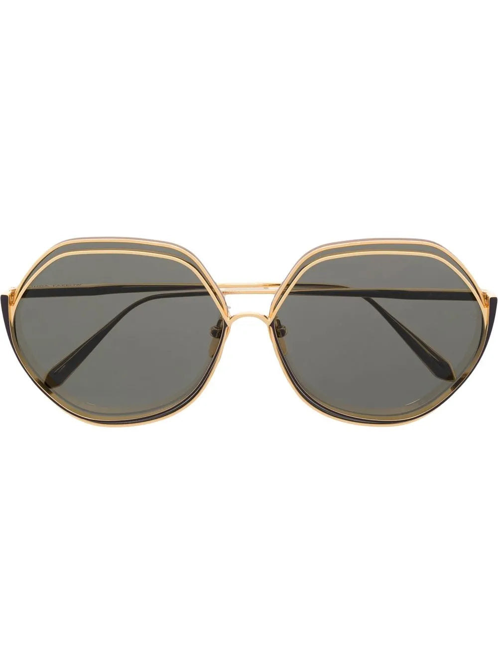 rounded hexagonal-frame sunglasses