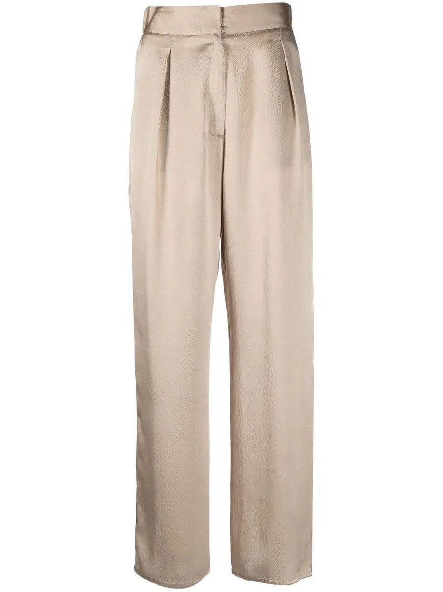 cropped silk palazzo pants