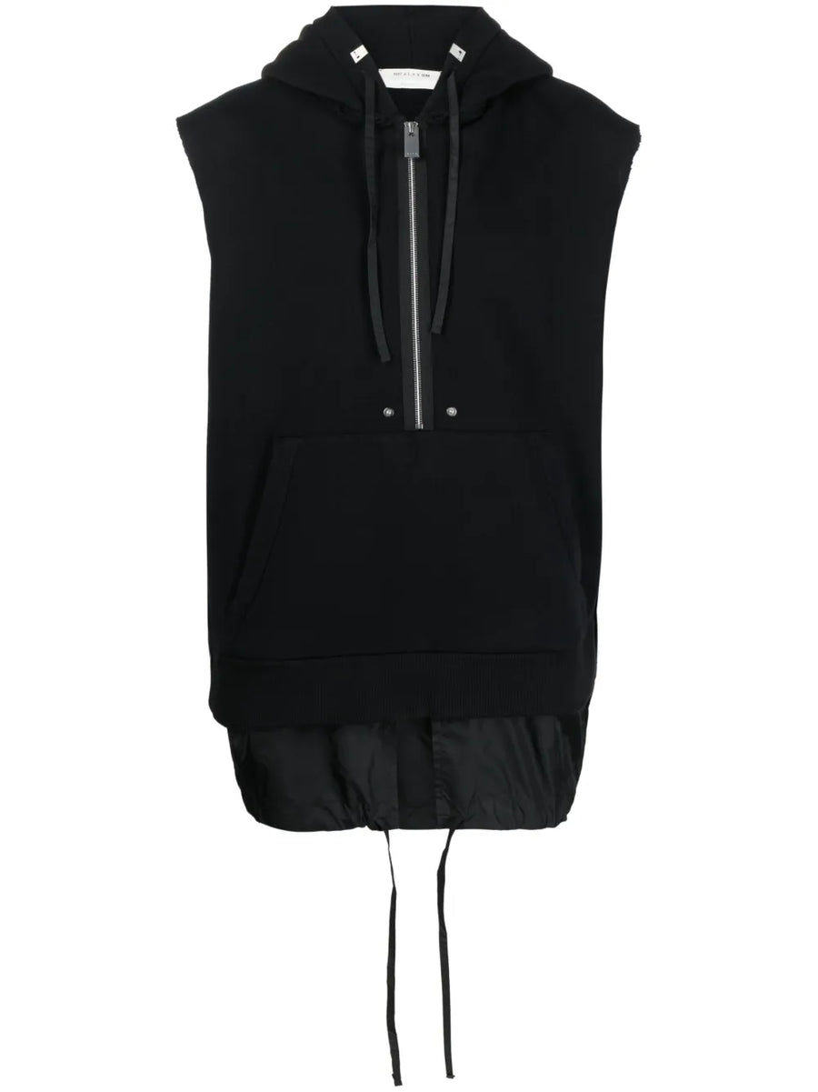 half-zip fastening sleeveless Hoodie