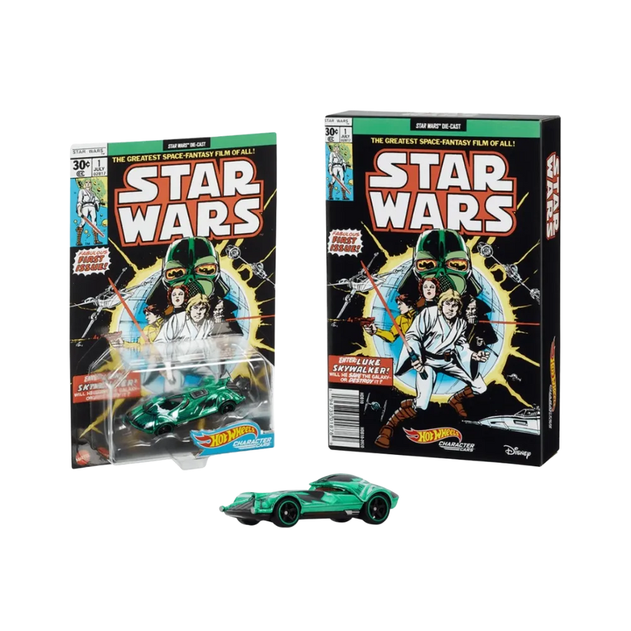 Hot Wheels Star Wars Green Darth Vader Character Car Comic Cover SDCC Exclusive Green