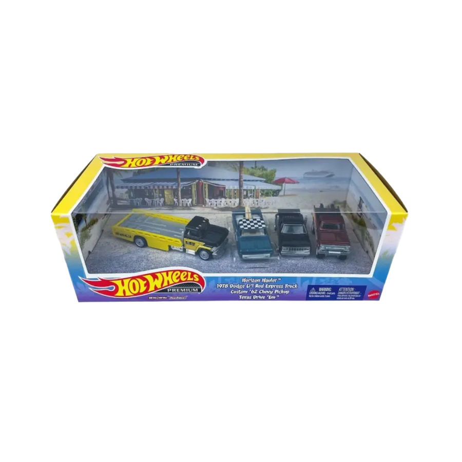Hot Wheels Premium Horizon Hauler 1978 Dodge Custom '62 Pickup Set