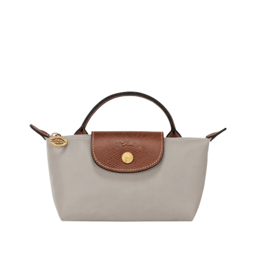 Longchamp Le Pliage Original Pouch with handle Pebble - Recycled canvas