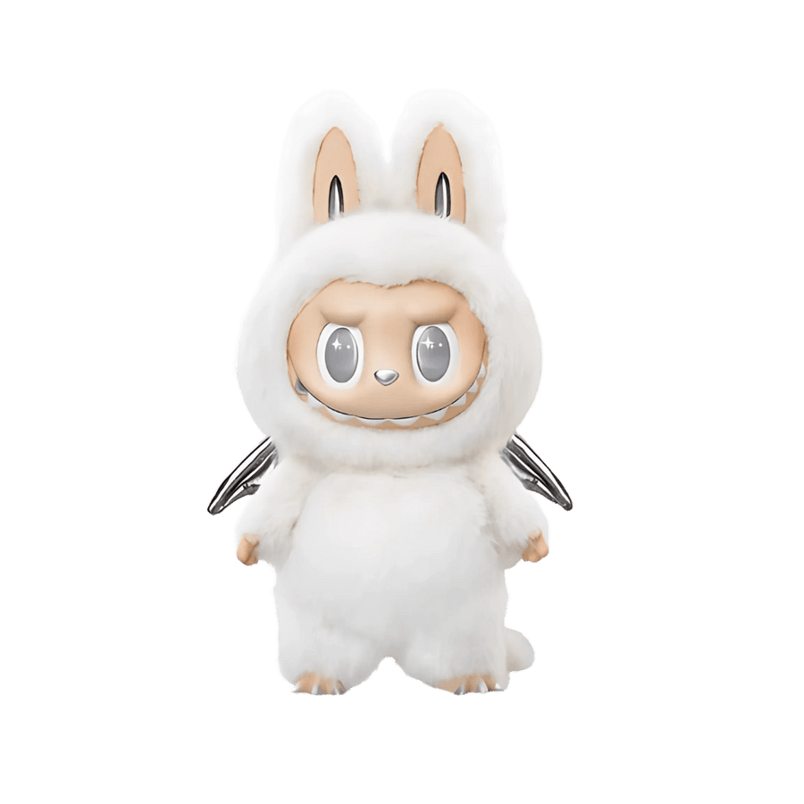 Pop Mart The Monsters Labubu Zimomo Angel in Clouds Figure + Tote Bag