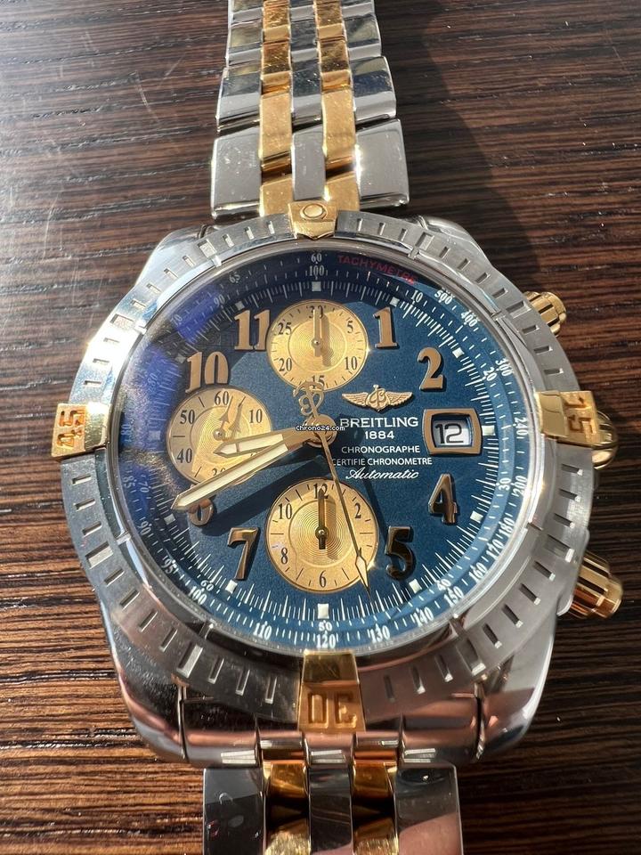Breitling Chronomat Evolution B13356 Two-Tone Steel & 18 K Go