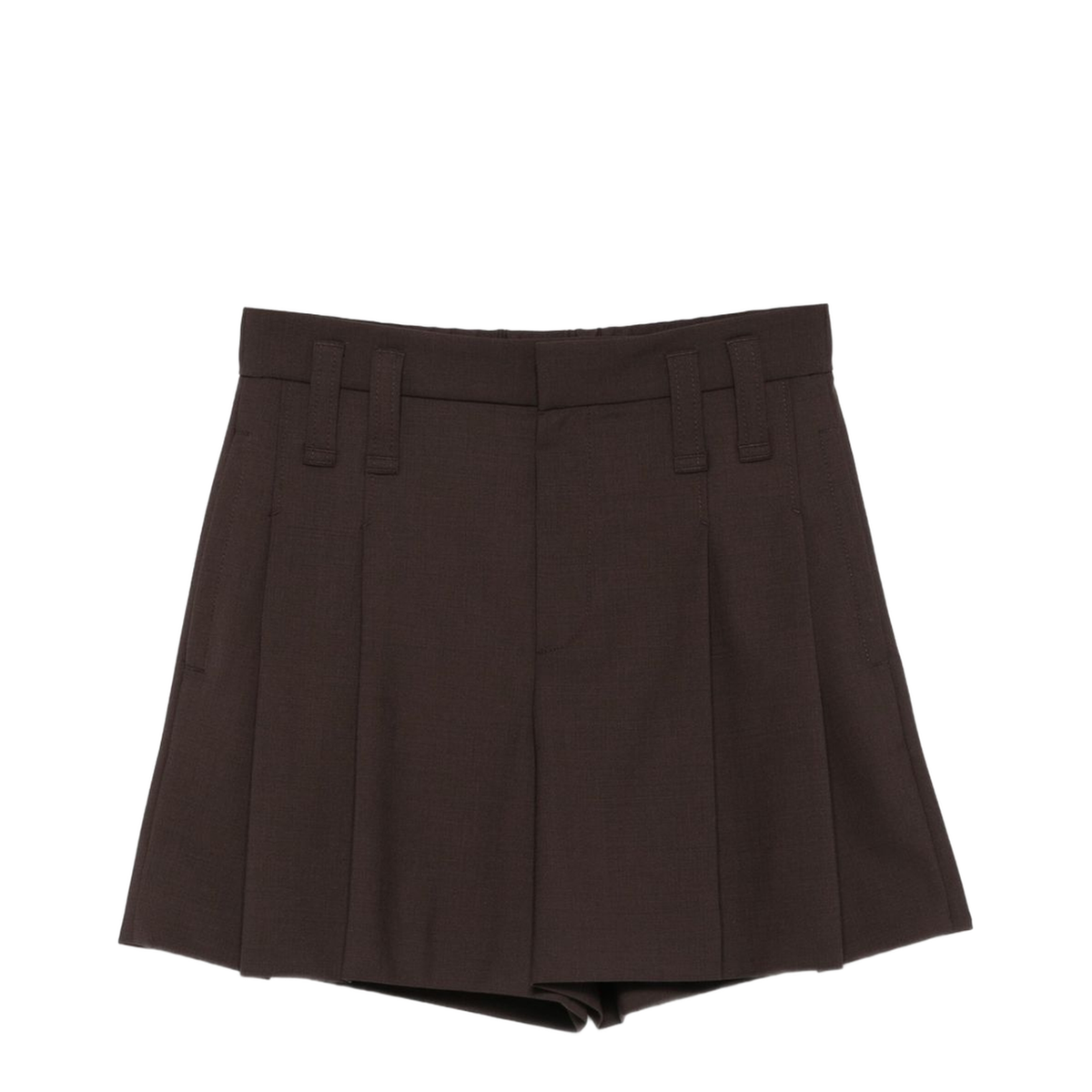 Formal Shorts with Monili in Cocoa