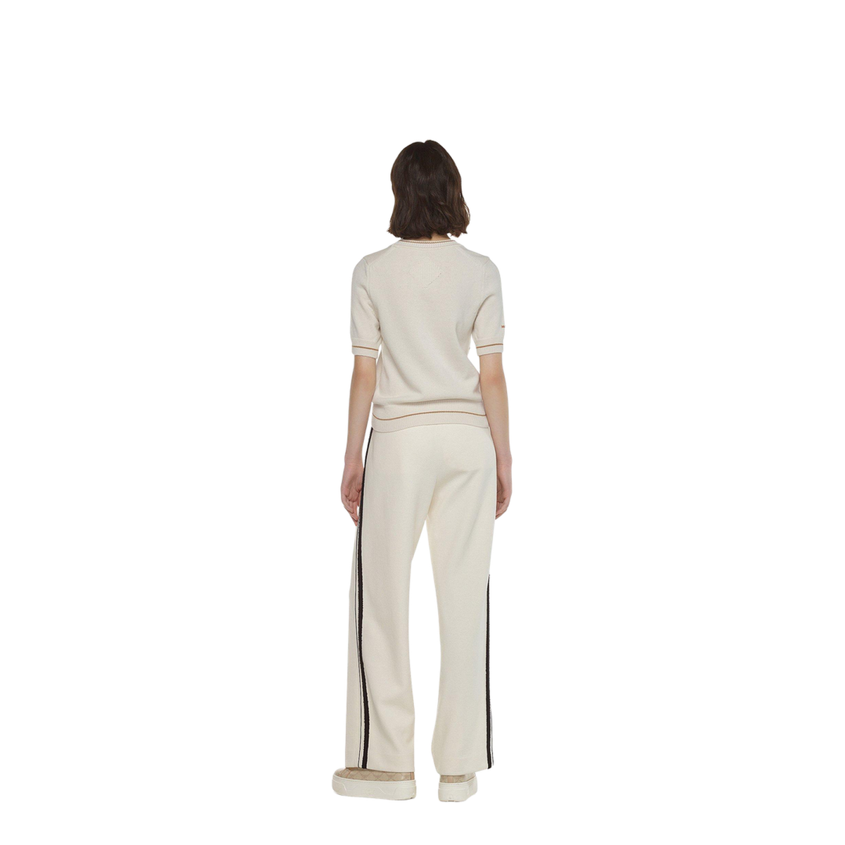 Wide-Leg Bouclé Pants