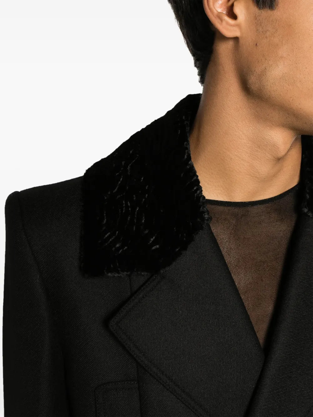 double-breasted wool coat