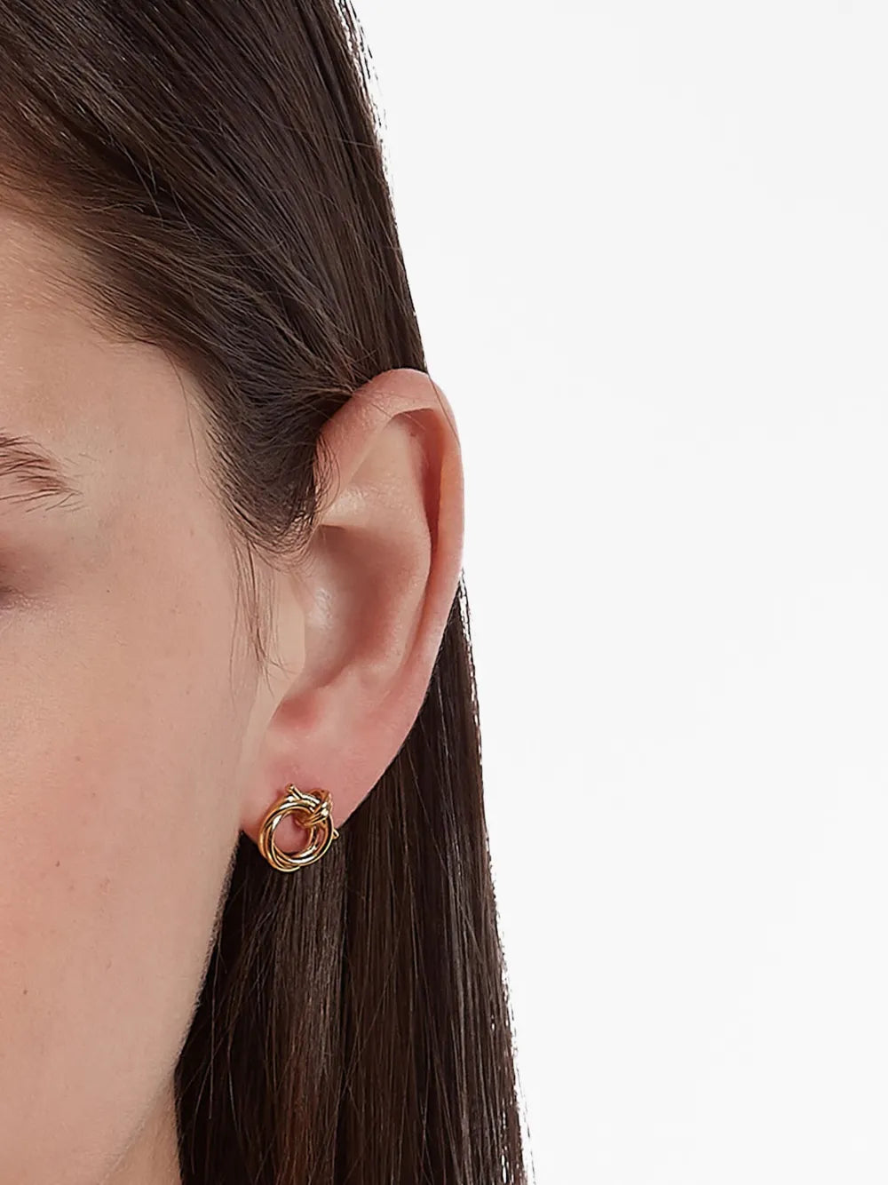 Gancini twisted hoop earrings
