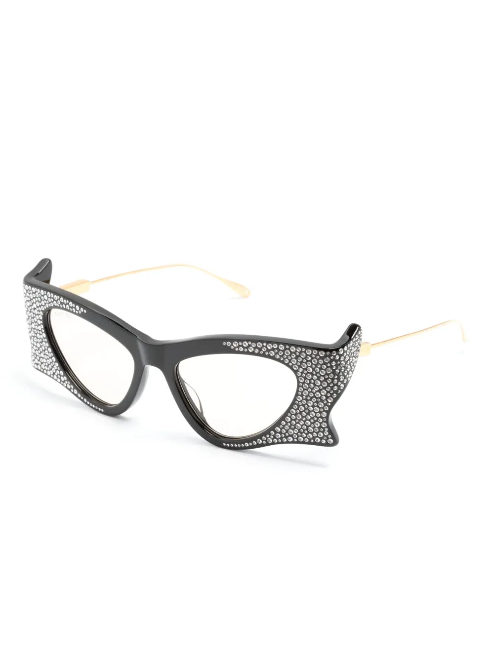 crystal-embellished irregular-shape sunglasses