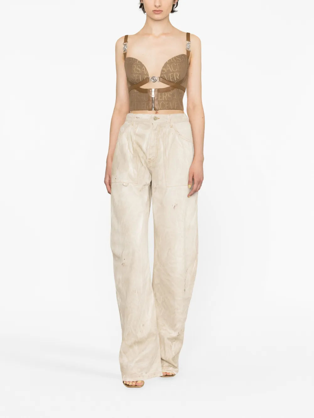 Versace Allover bustier top