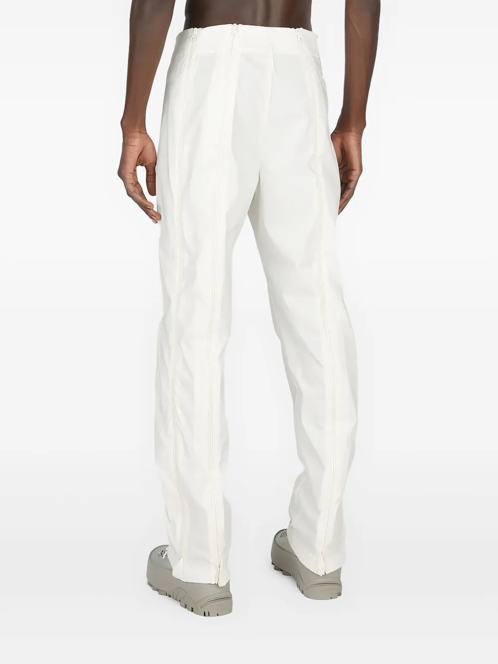 zip-detail trousers