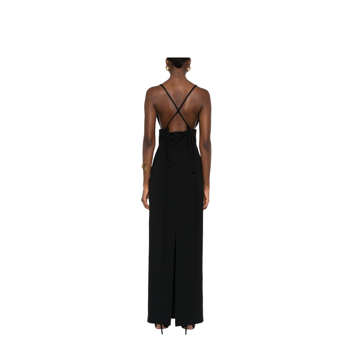 Cross-Back Straps Maxi Dress