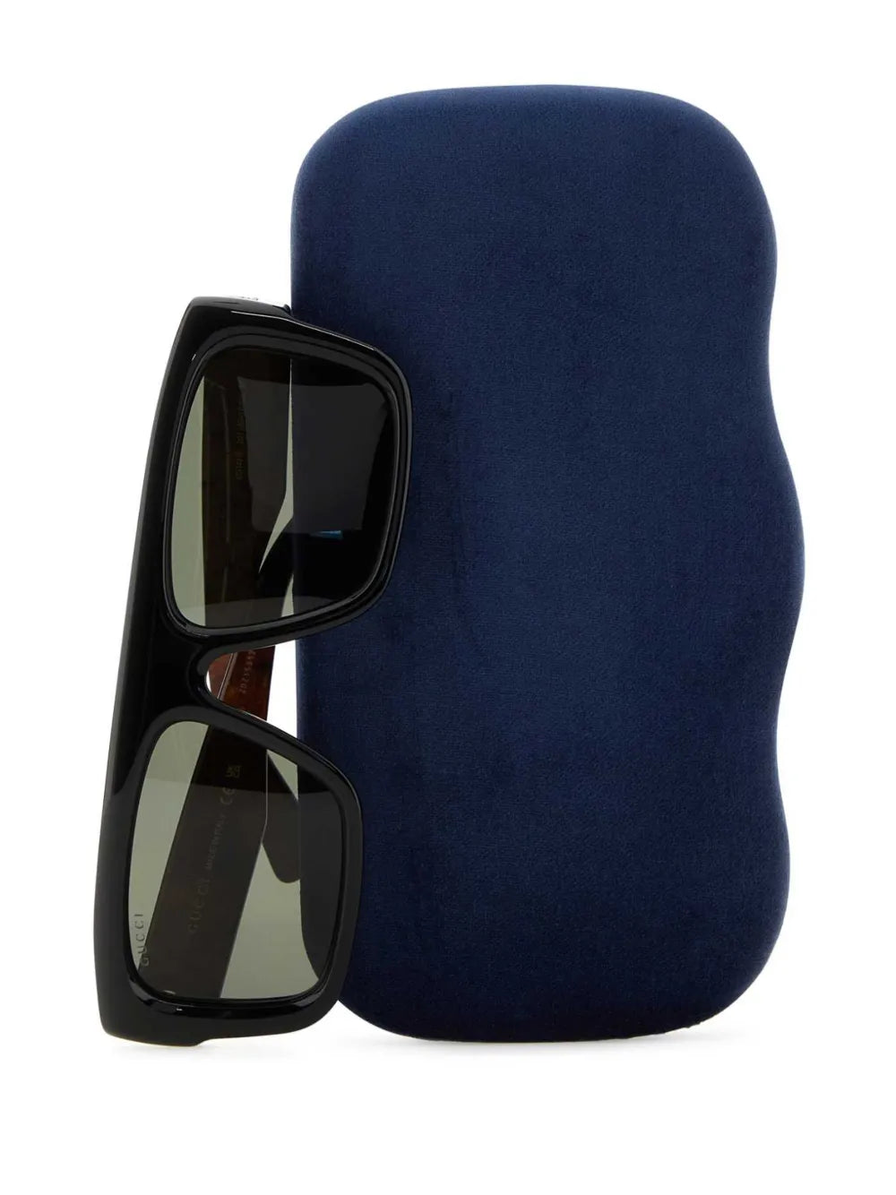 tortoiseshell-effect detail rectangle-frame sunglasses