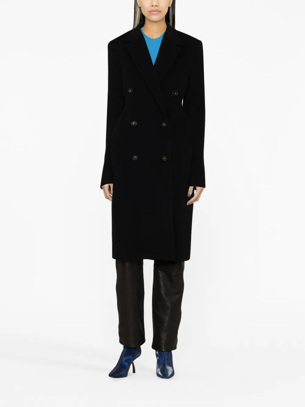 double-breasted wool coat
