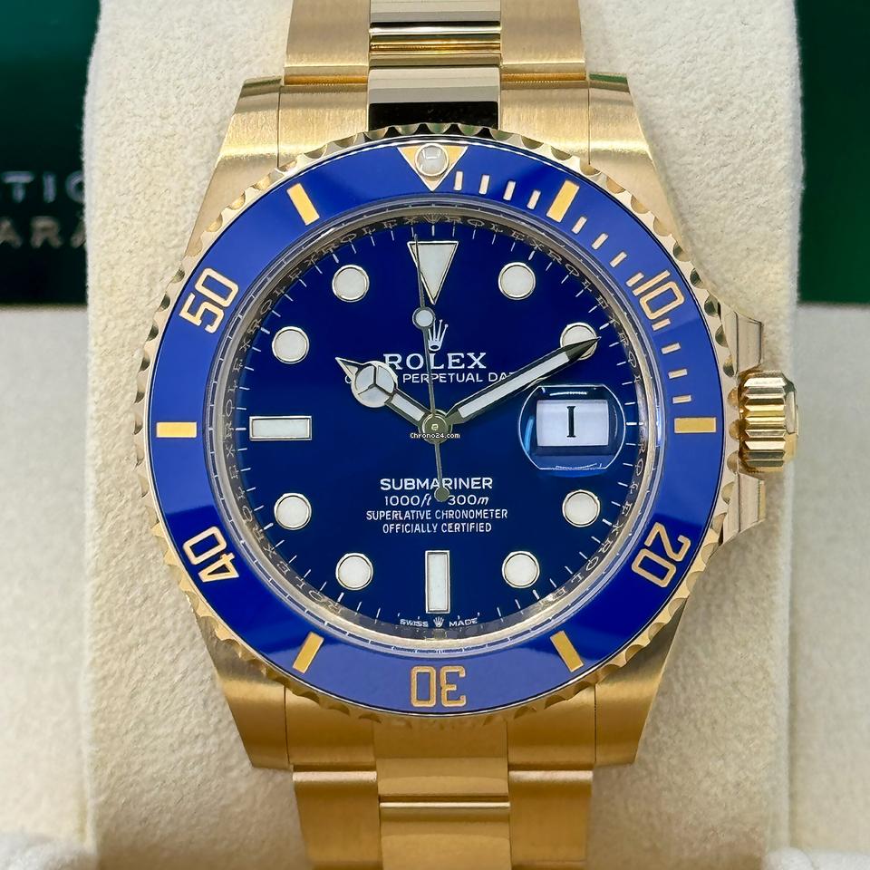 Rolex | Submariner | 126618LB | Yellow gold | 41 x 40 mm | Yellow gold | Blue | Automatic