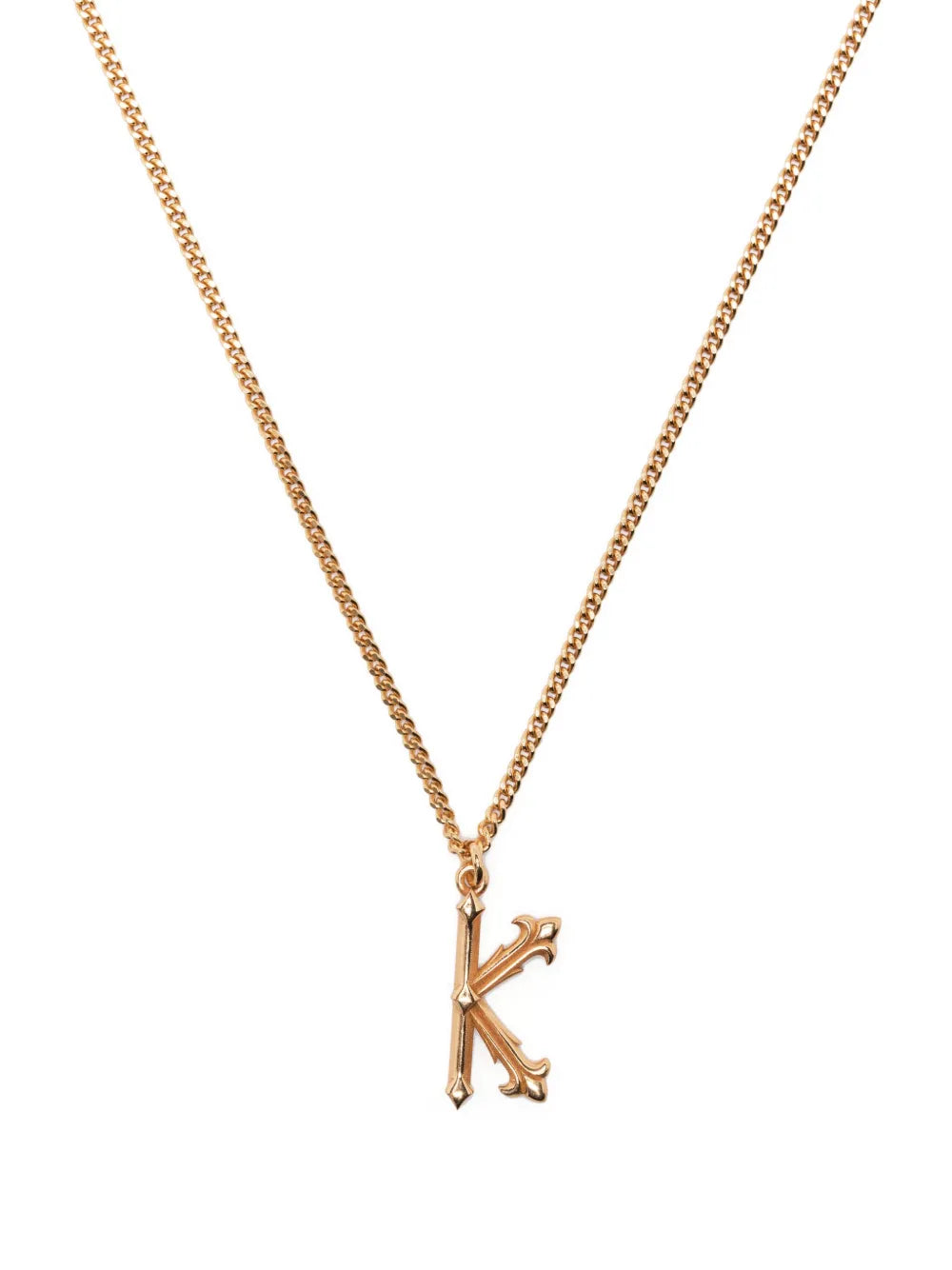 K letter pendant necklace