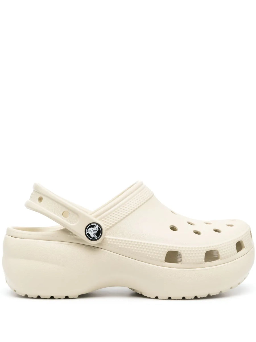logo-plaque platform clogs
