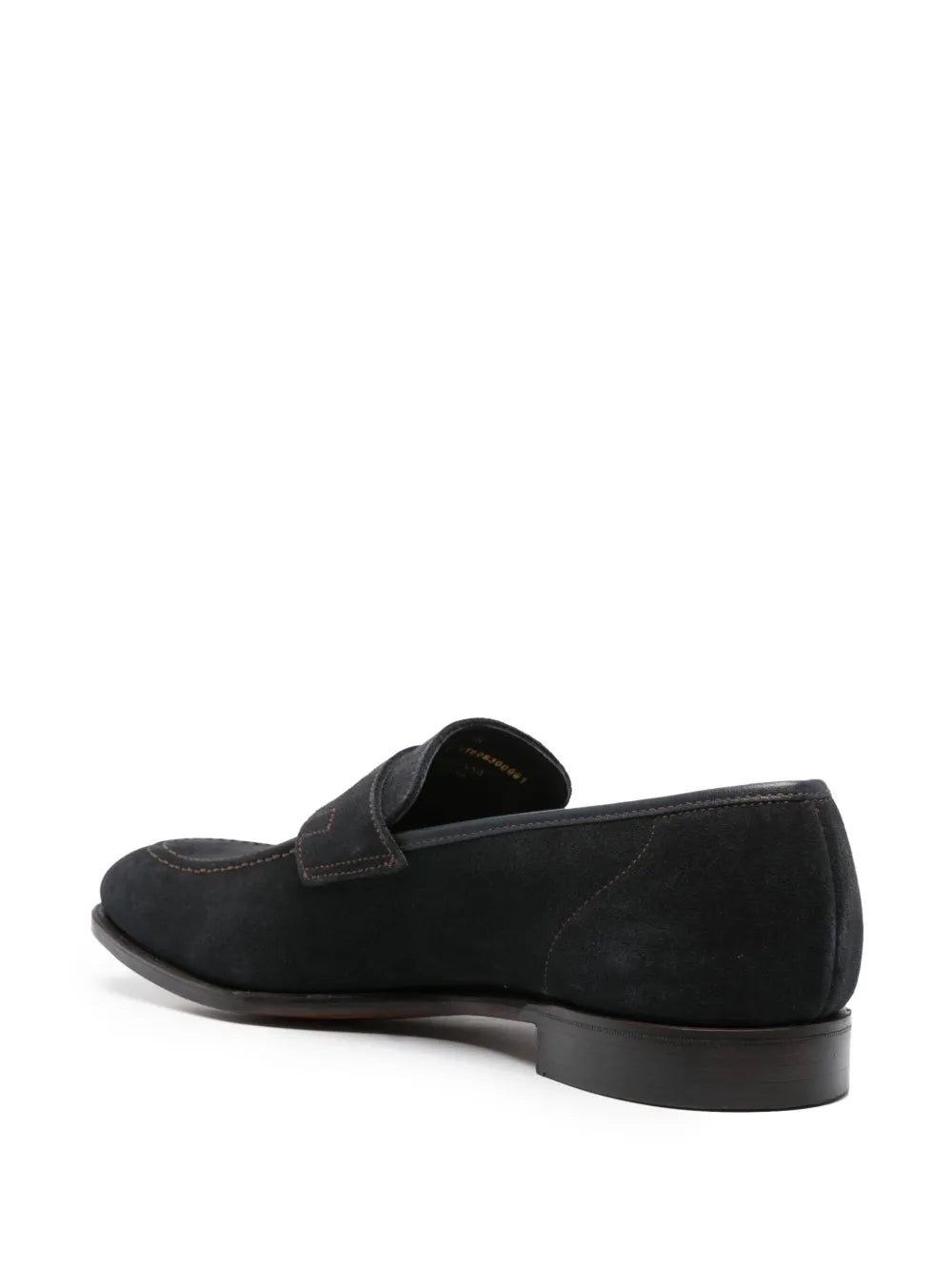 almond-toe suede loafers