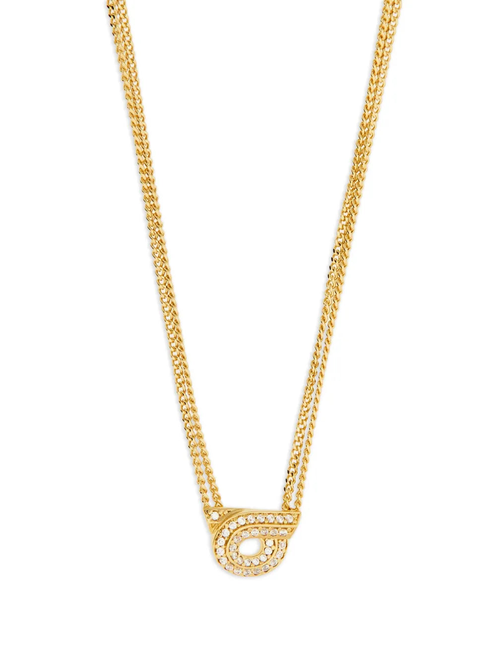 Gancini-pendant layered necklace