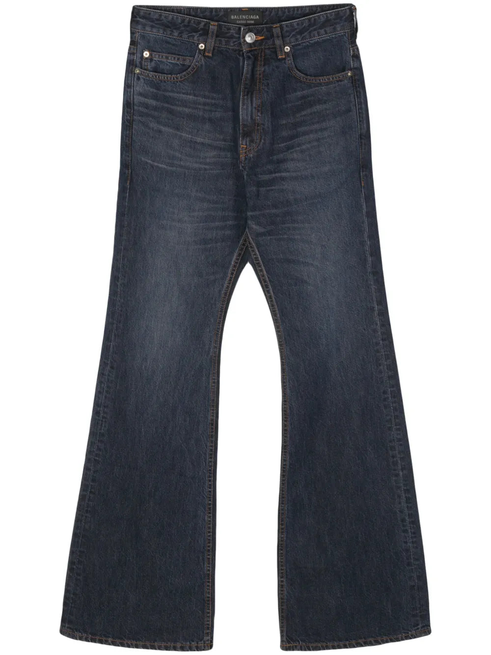 high-waisted bootcut jeans