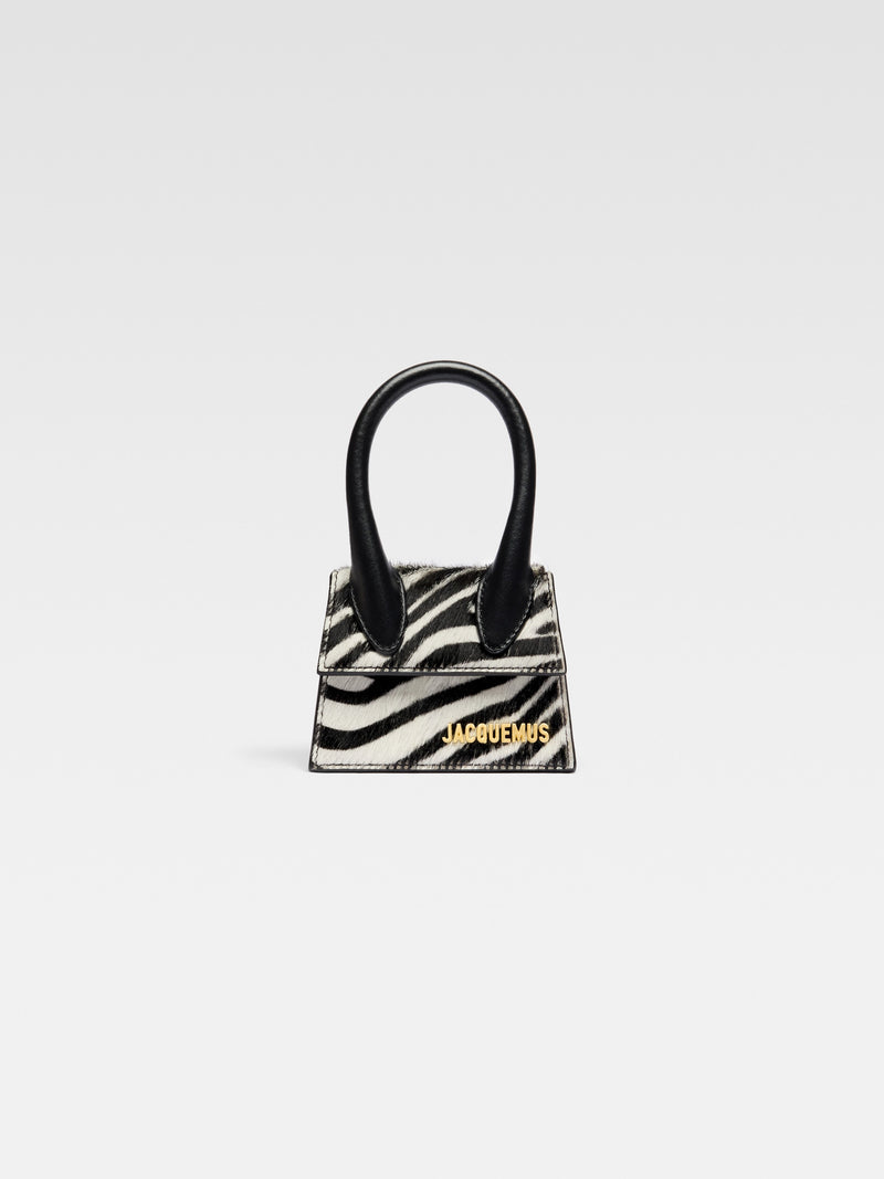Jacquemus The Chiquito Signature Mini Handbag Black & White Zebra