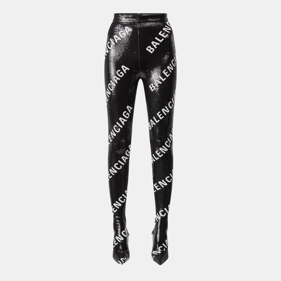 Sequinned Sock Boot Leggings