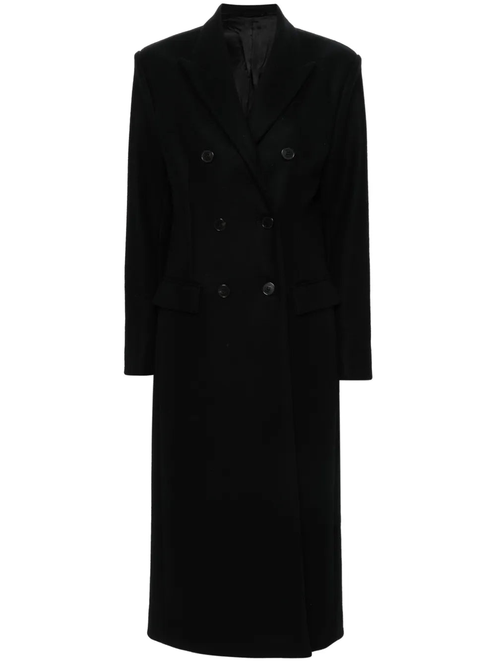 double-breasted wool coat