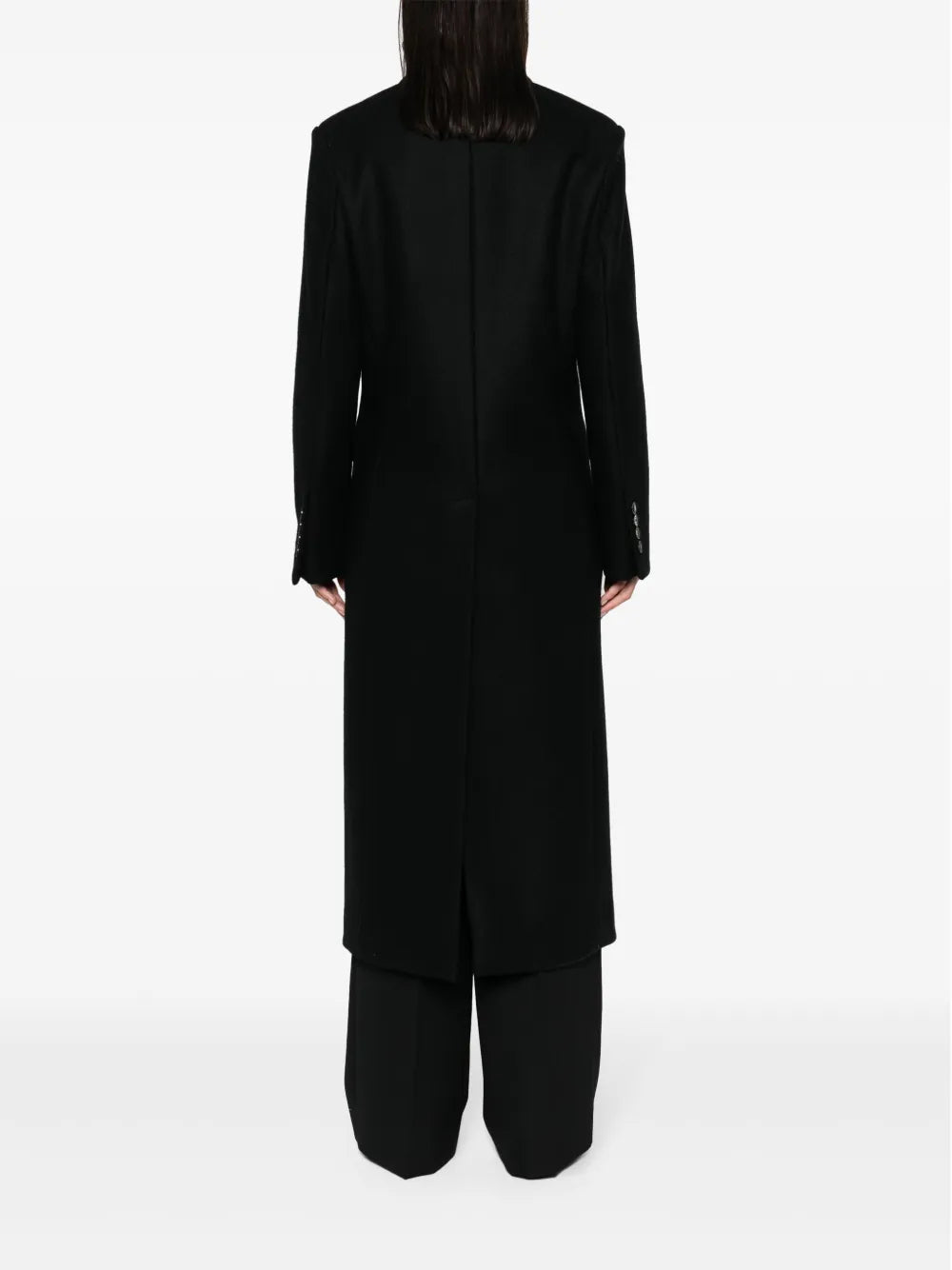 double-breasted wool coat