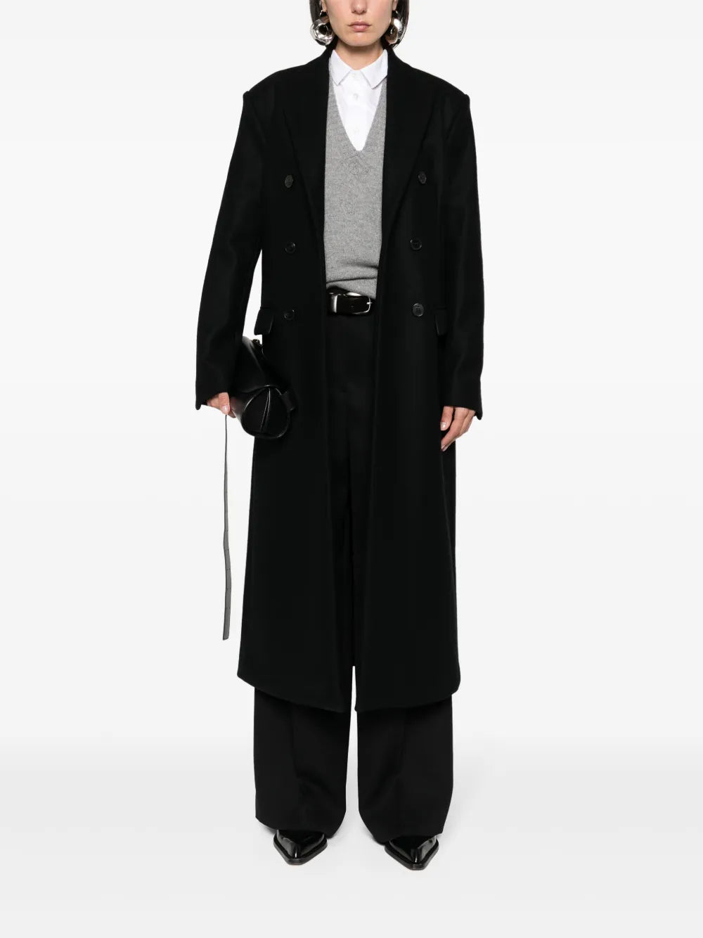 double-breasted wool coat