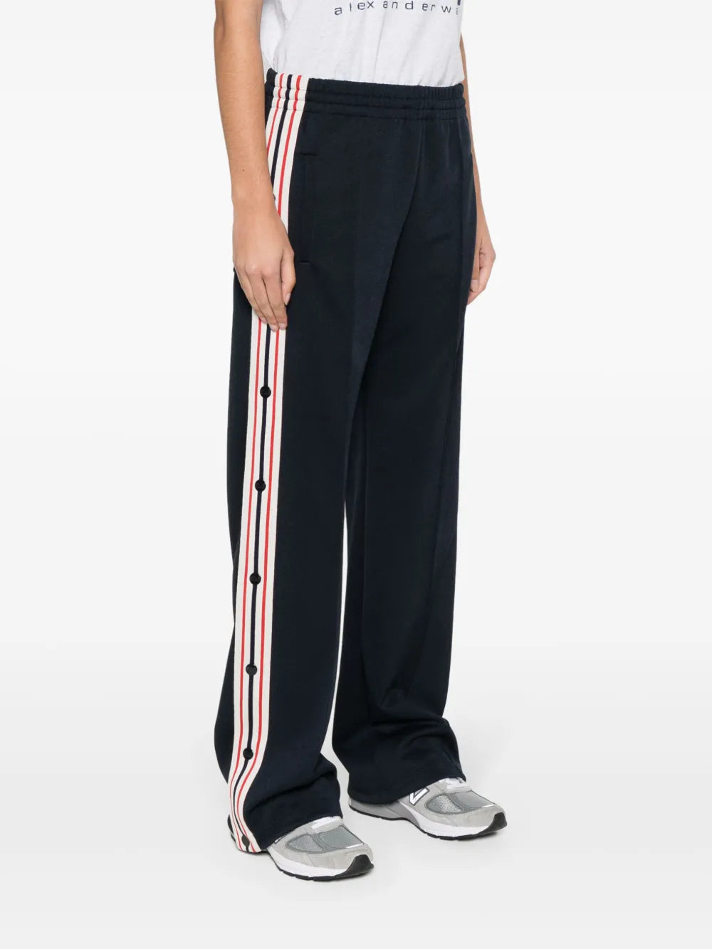 striped track pants