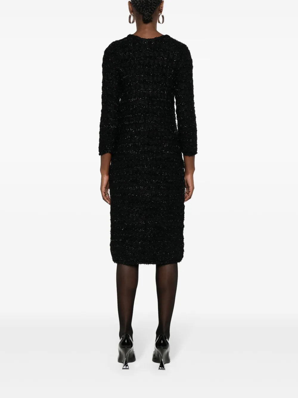 tweed button-up dress