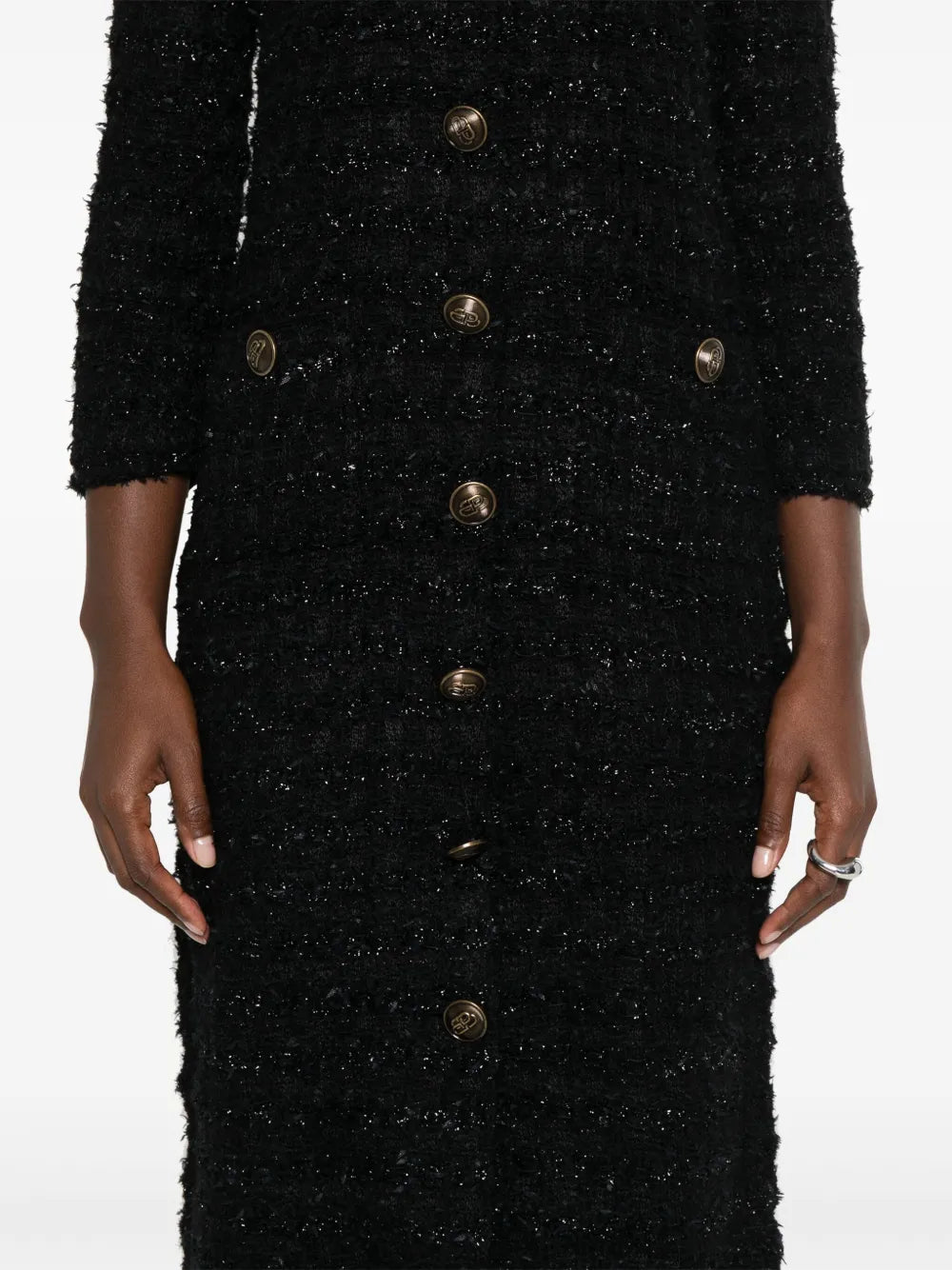 tweed button-up dress