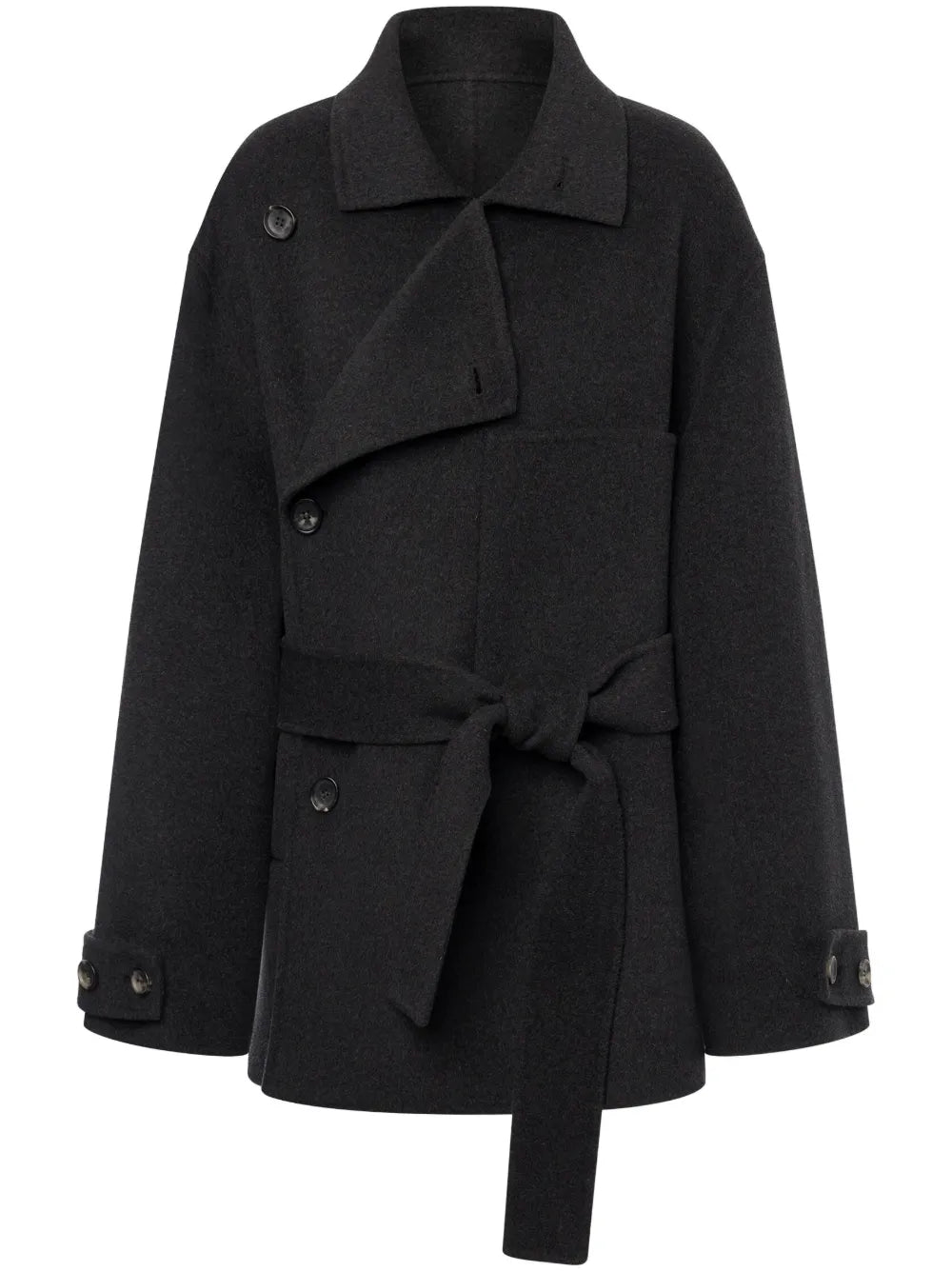 double-breasted wool coat