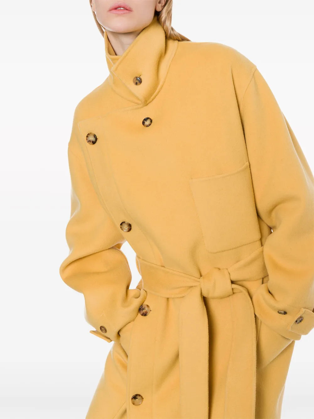double-breasted wool coat