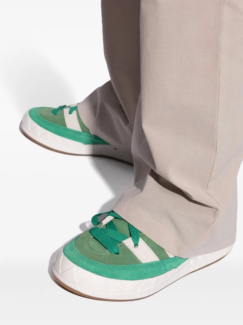 Adimatic leather lace-up sneakers