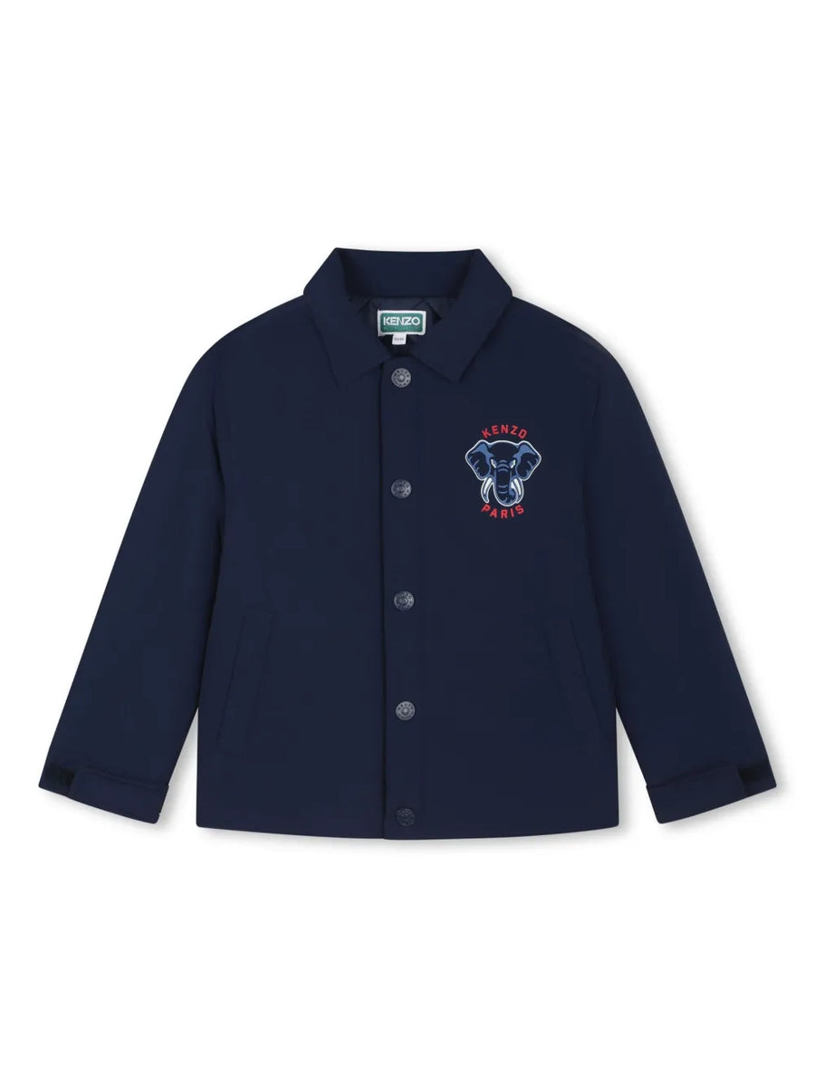 logo-print coach jacket