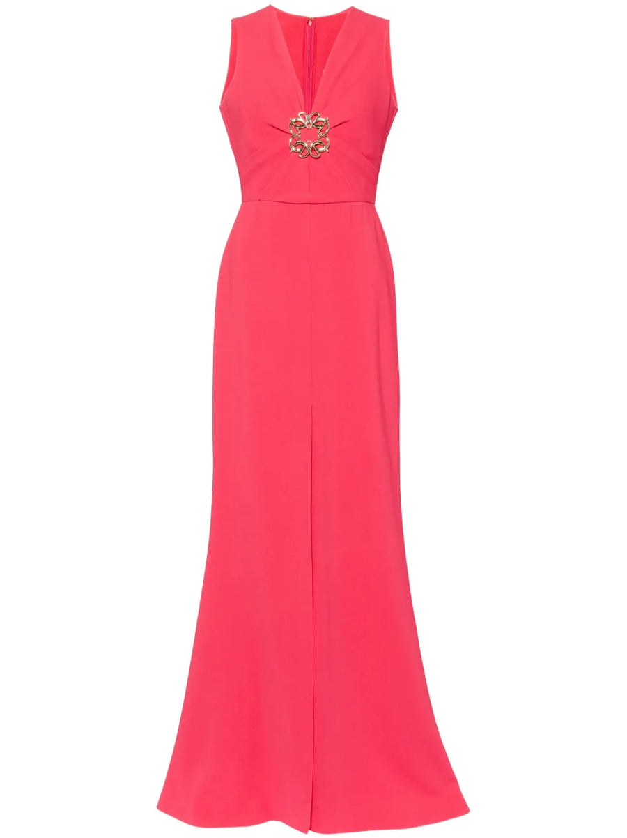 V-neck long dress