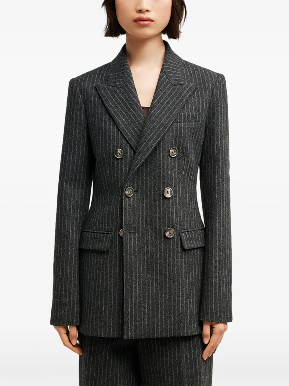 double-breasted wool coat