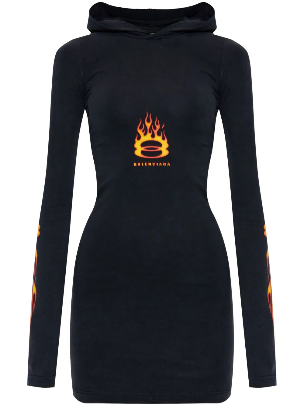 flames-print mini dress
