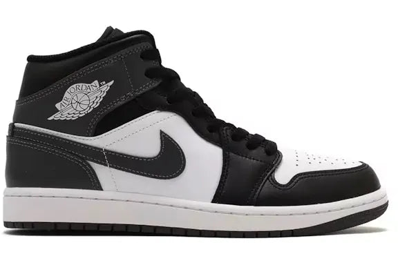 Jordan 1 Mid Black White Iron Grey