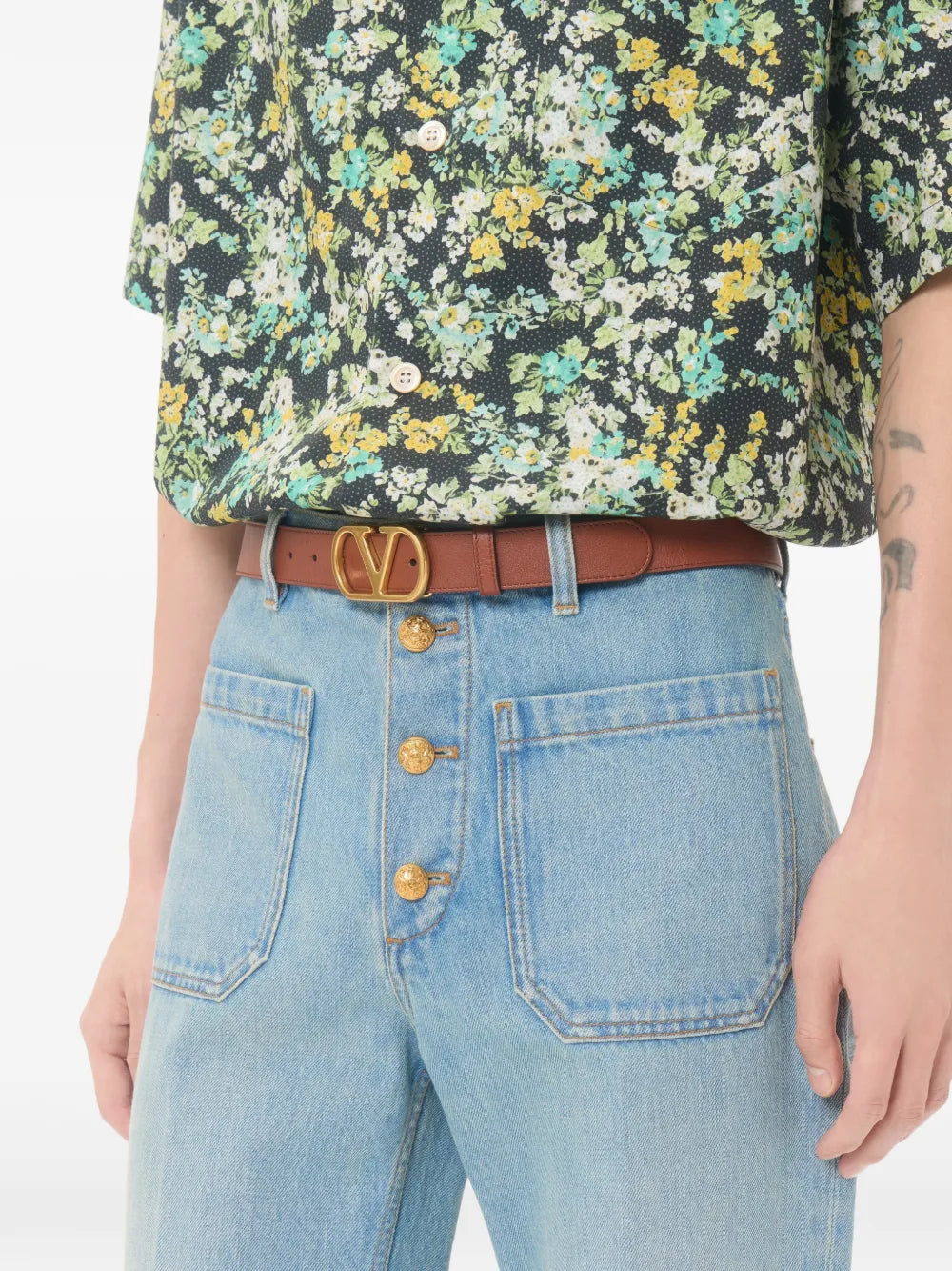 Vlogo Signature Leather Belt