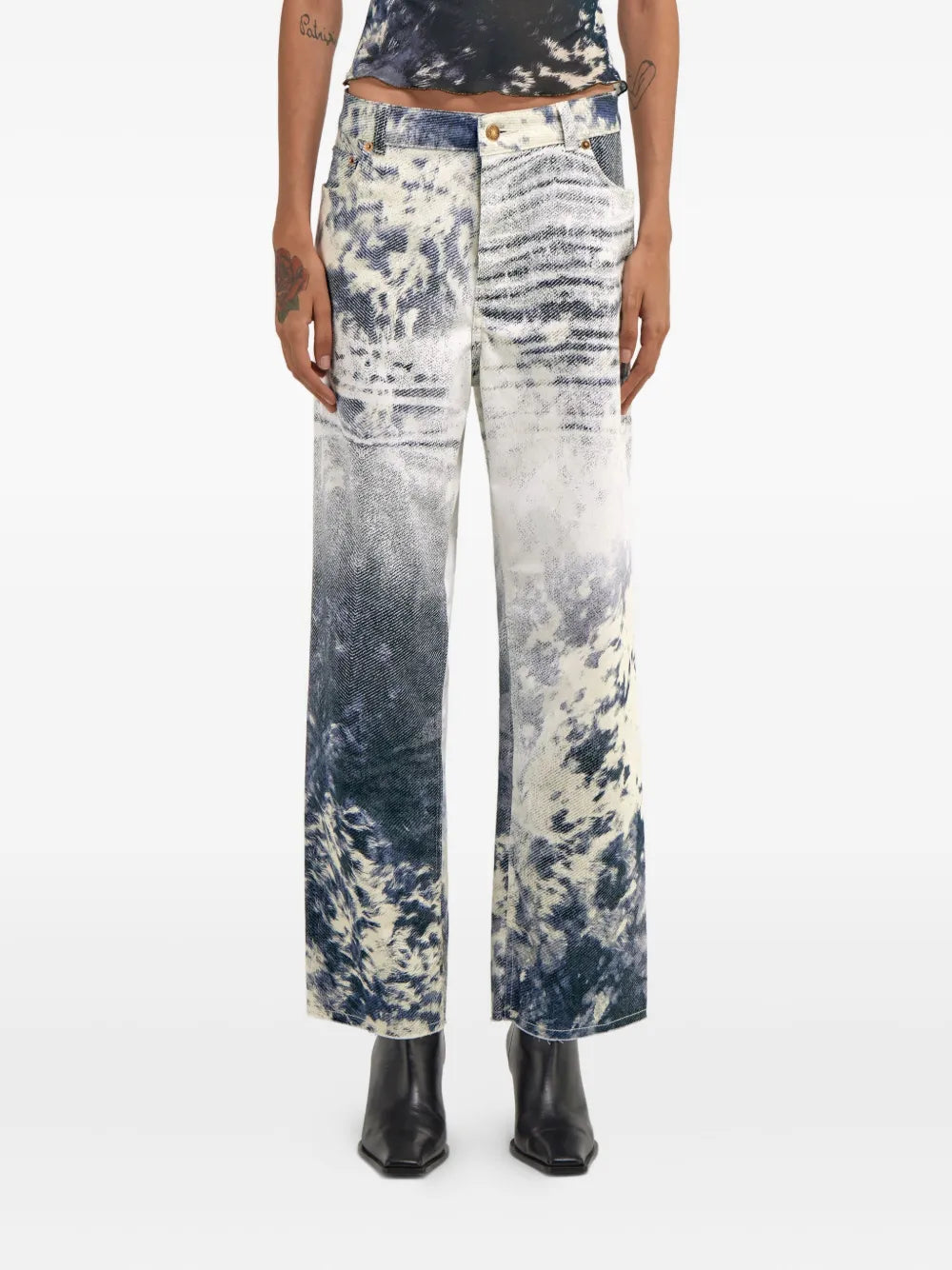 Appaloosa-print jeans