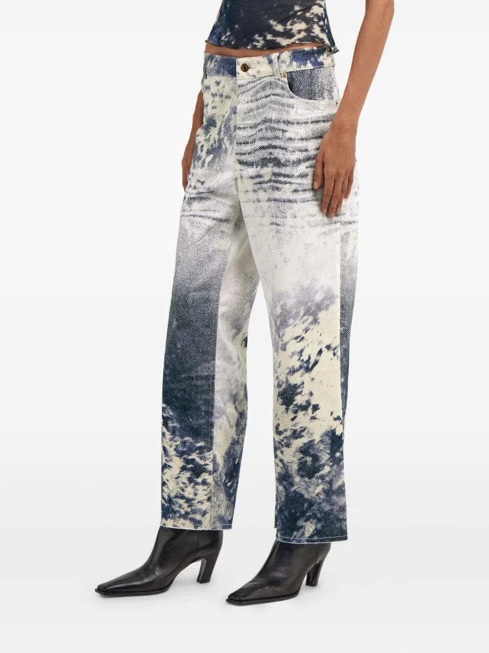 Appaloosa-print jeans