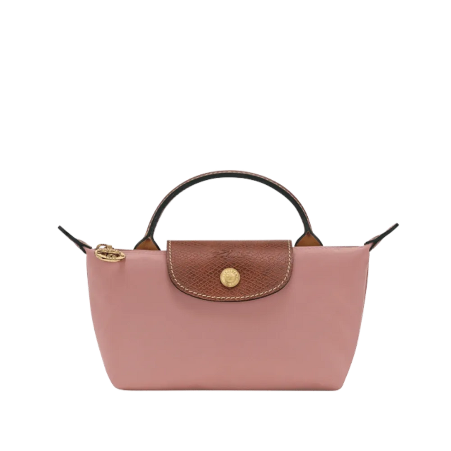 Longchamp Le Pliage Original Pouch with handle Pink Tea - Recycled canvas