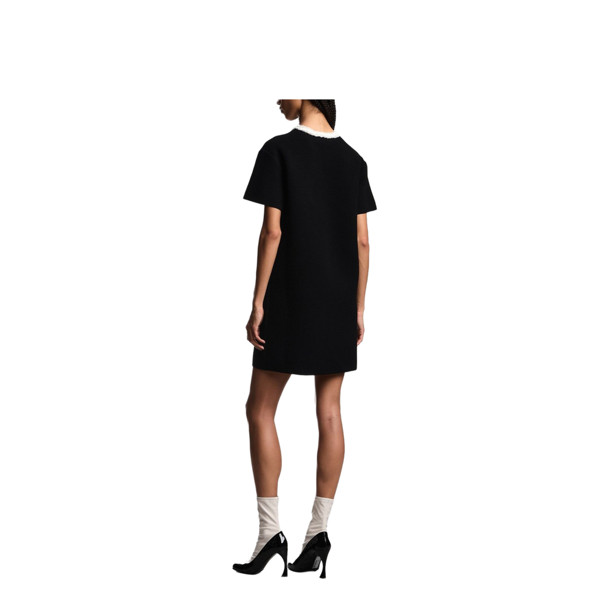 Ottoman Fabric Dress with Fringed Details