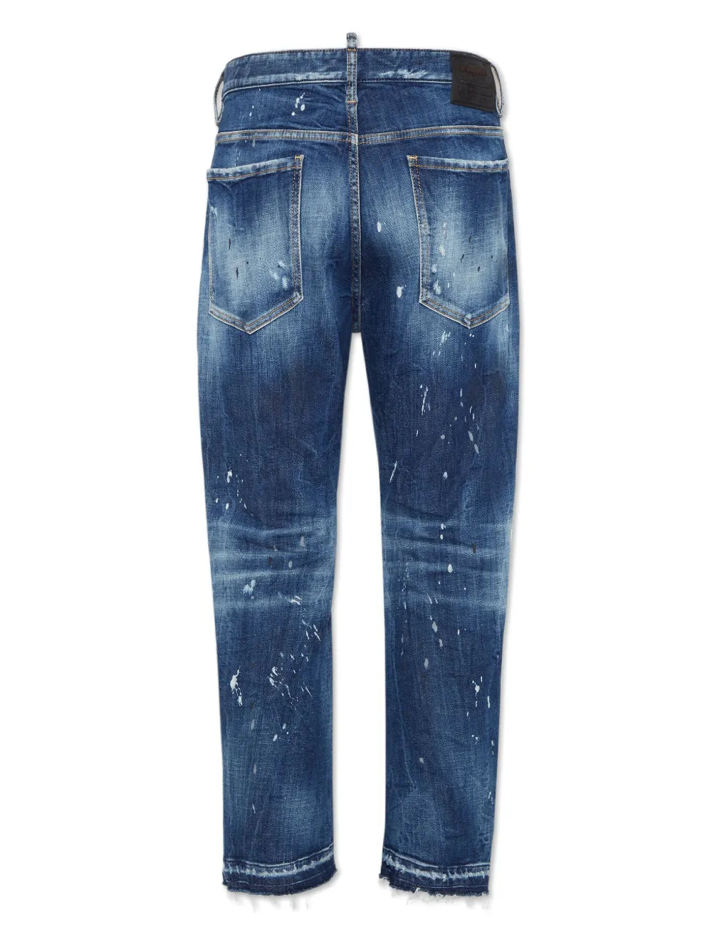 distressed stretch-cotton jeans