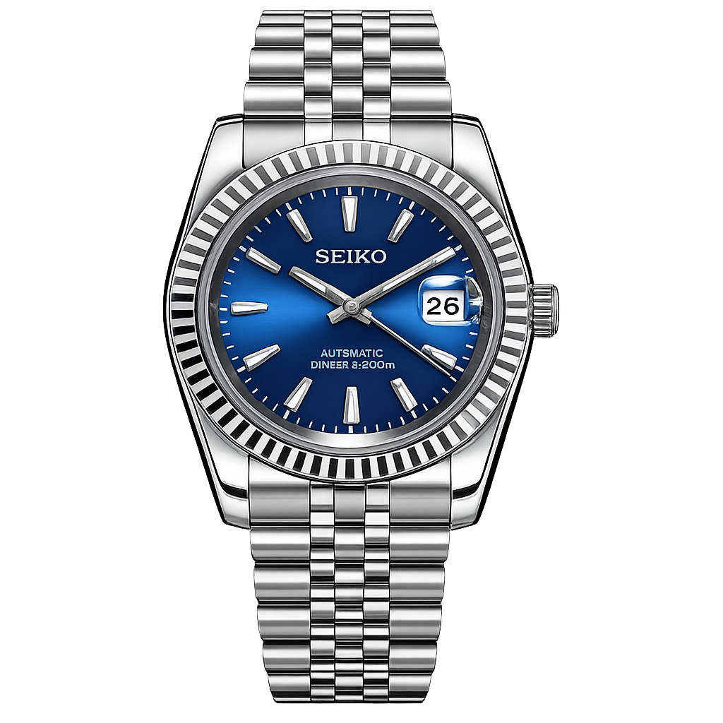 Seiko Mod Datejust "Blue" Watch