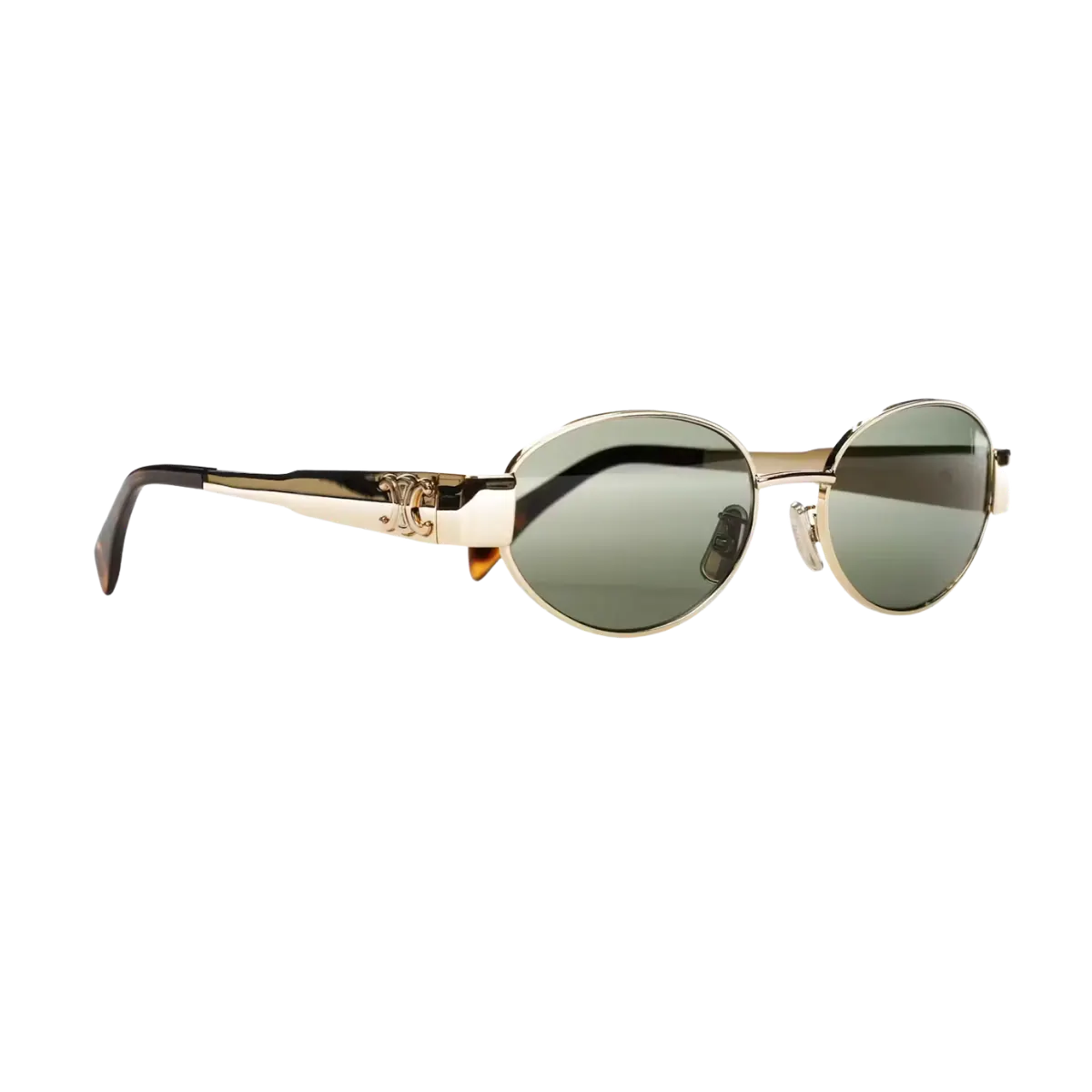 Celine Triomphe Metal 01 Sunglasses Gold/Green (4S235CMLB.35SG / CL40235U)